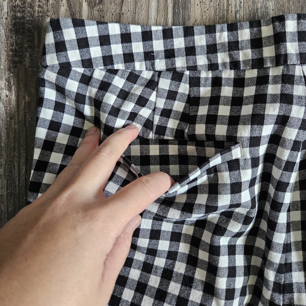 Talbots Black And White Gingham Patterned Chatham… - image 7